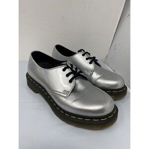 Dr. Martens Women's US 6 Oxford Gray/Silver Leather AW004 24983